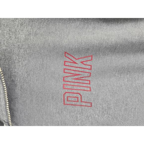 Victorias Secret PINK MLB Atlanta Braves quarter Zip Tee Sweater Shirt LARGE - Picture 2 of 5